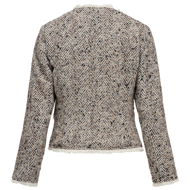 manteau femme  salsa jeans tweed wool jacket w/ padded li