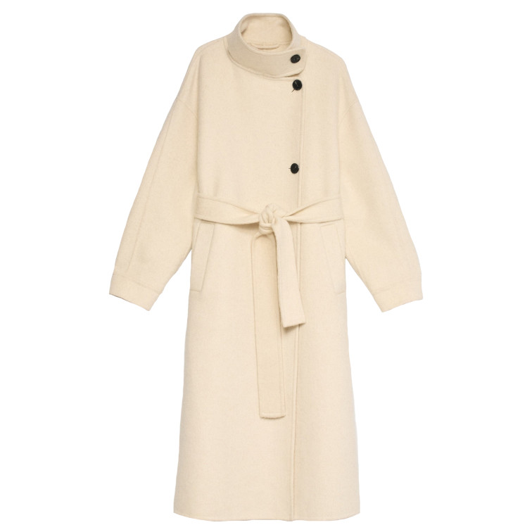 manteau femme  salsa jeans long handmade wool coat