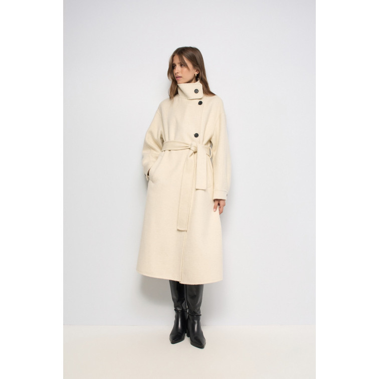manteau femme  salsa jeans long handmade wool coat