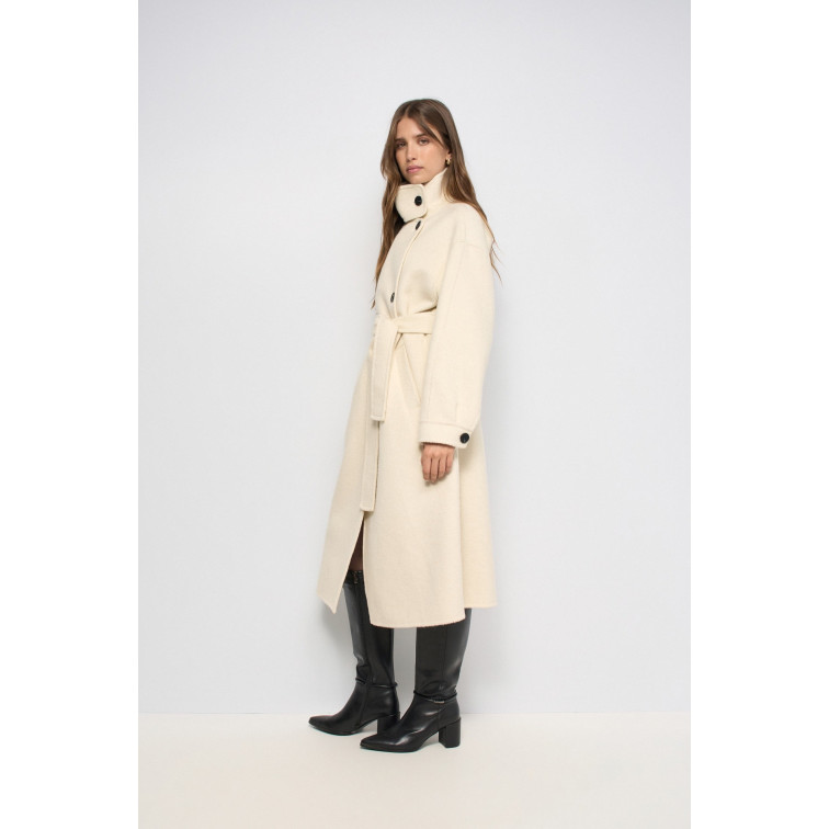 manteau femme  salsa jeans long handmade wool coat