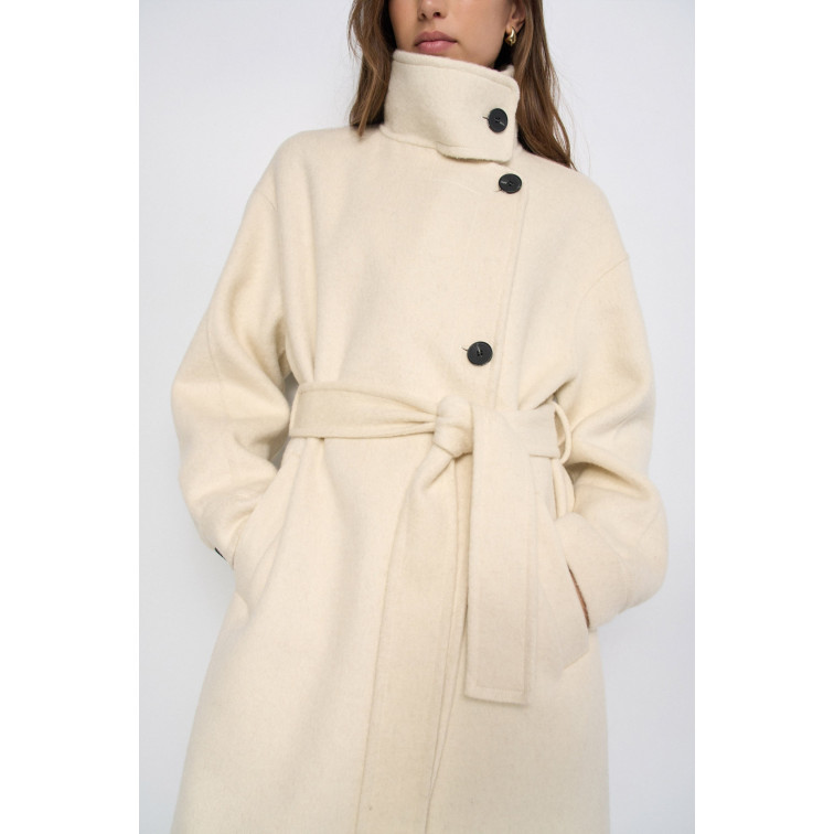 manteau femme  salsa jeans long handmade wool coat