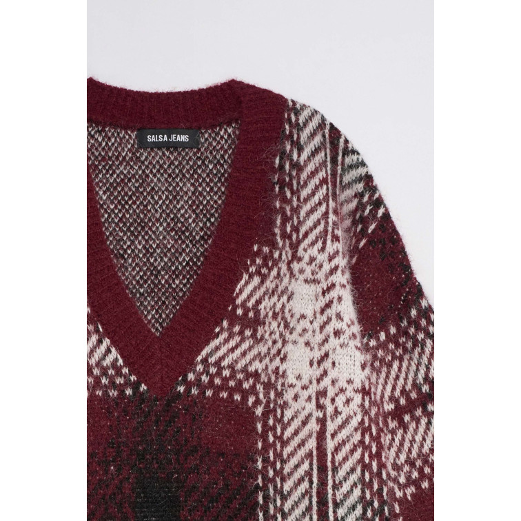femme wool blend sweate with chess p 730