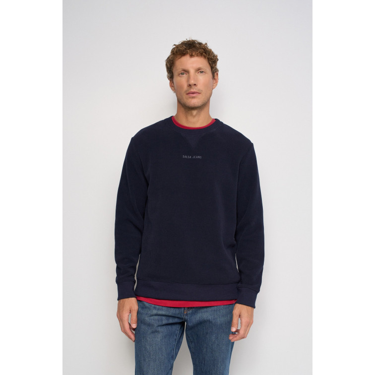 sweat-shirt homme  salsa jeans soft waffle fleece w/ 3d print