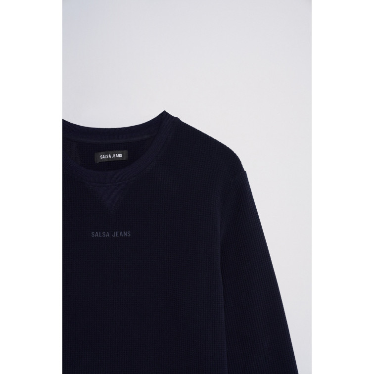 sweat-shirt homme  salsa jeans soft waffle fleece w/ 3d print