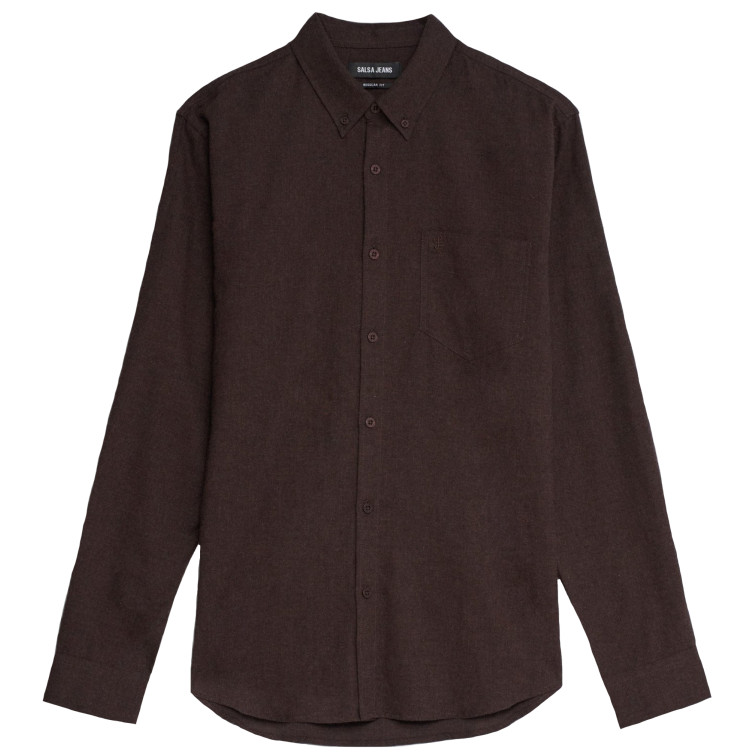 chemise homme  salsa jeans melange cotton shirt with ches