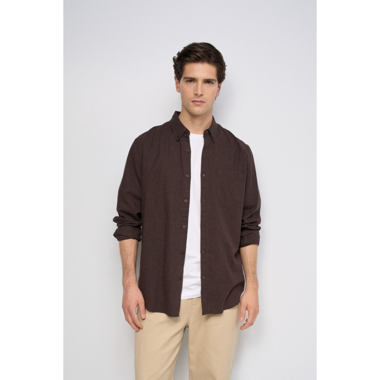 chemise homme  salsa jeans melange cotton shirt with ches
