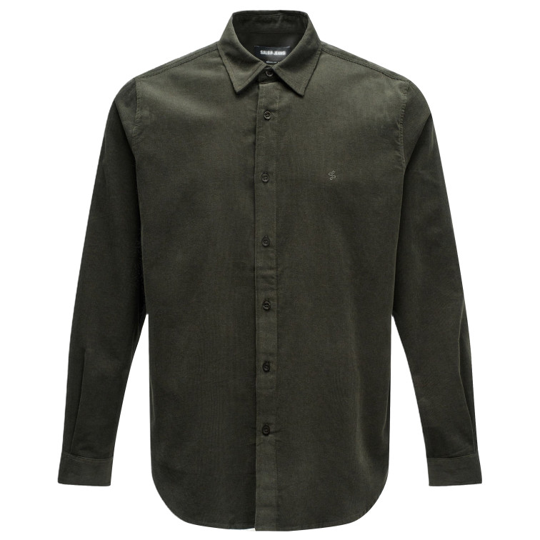 chemise homme  salsa jeans cotton corduroy shirt with che