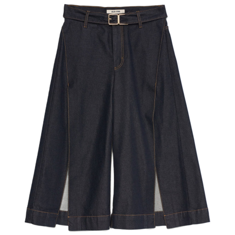 pantalon femme  salsa jeans chino cropped wide w/ side det