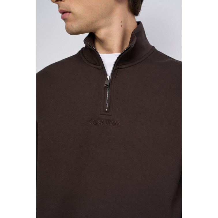sweat-shirt homme  salsa jeans half zipped collar sweatshirt