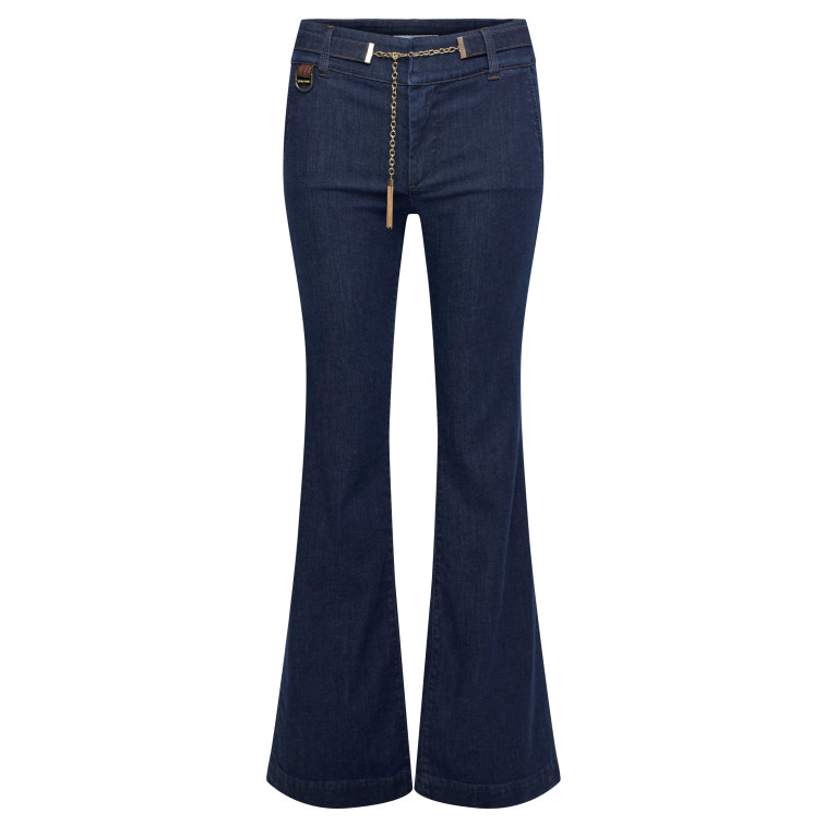 pantalon femme  salsa jeans secret chino flare w/ belt det