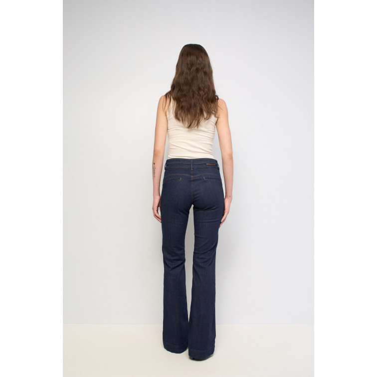 pantalon femme  salsa jeans secret chino flare w/ belt det