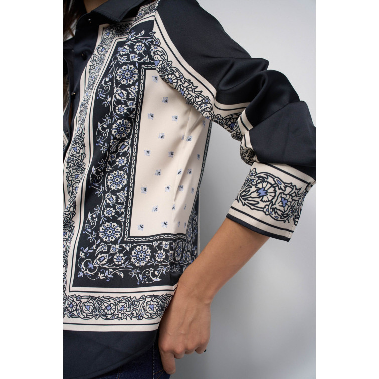 chemise femme  salsa jeans printed  shirt regular