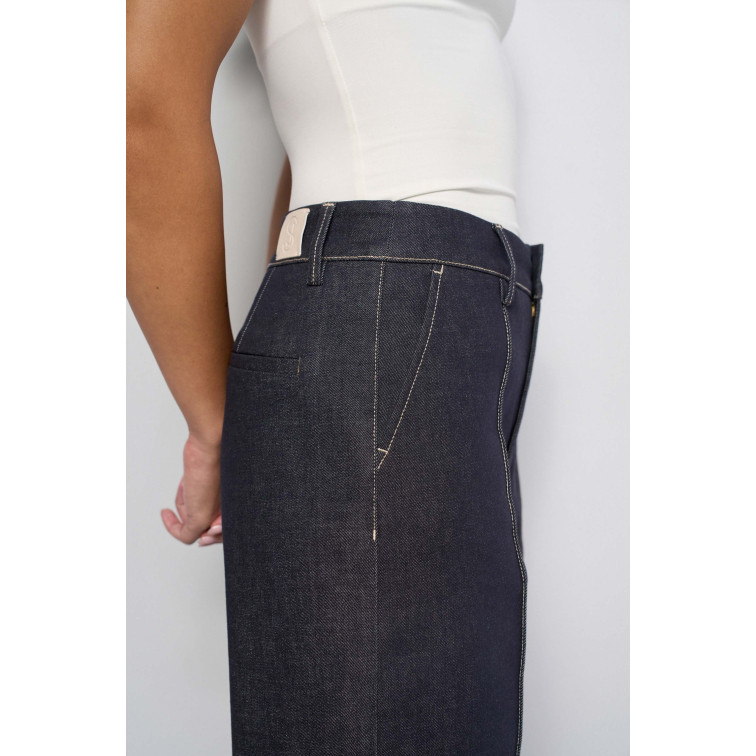 pantalon femme  salsa jeans chino straight atelier in raw