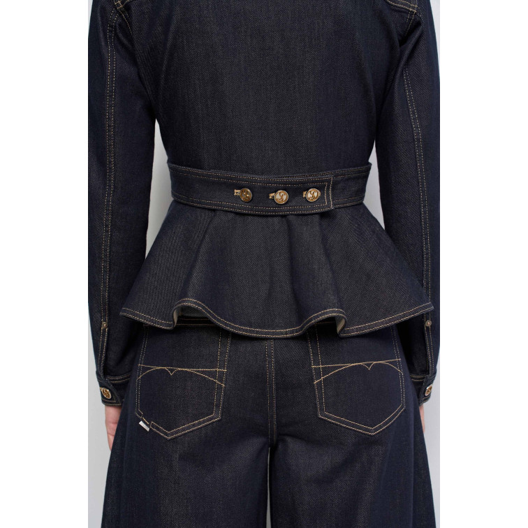 manteau femme  salsa jeans peplum overshirt atelier in ra