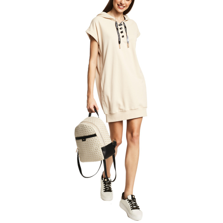 robe femme  gaudi abito m/c in felpa c/cappuccio