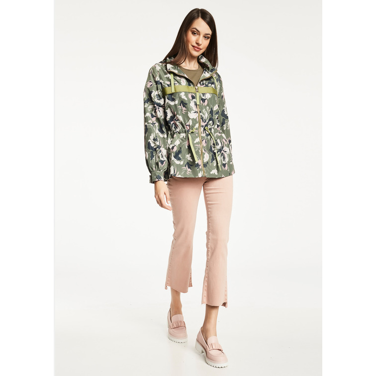 manteau femme  gaudi kway stampato m/l c/cappuccio