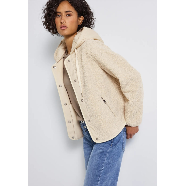 manteau femme  street teddy bomber mat mix jkt w. re