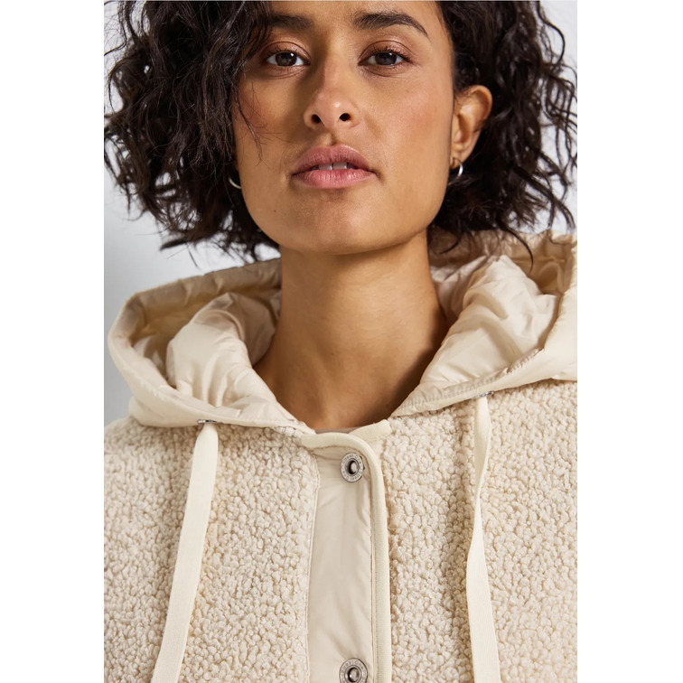 manteau femme  street teddy bomber mat mix jkt w. re