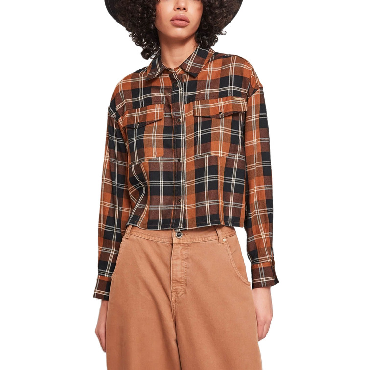 chemise femme  gaudi camicia cropped m/l