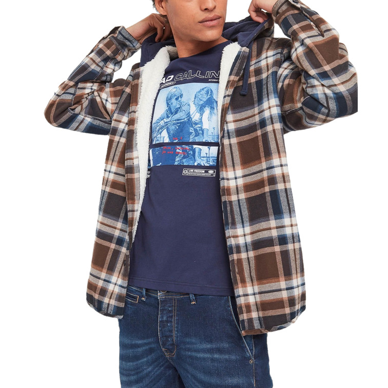 chemise homme  gaudi camicia cappuccio