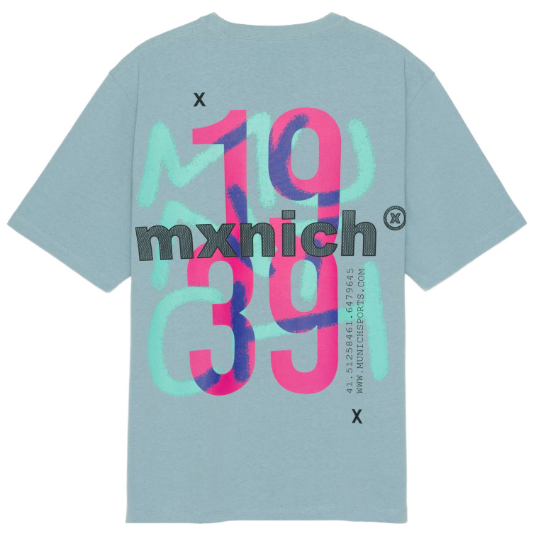 t-shirt homme  munich streetwear t-shirt turquoise