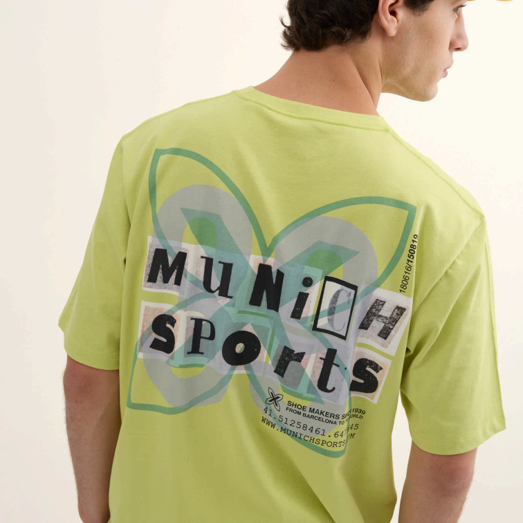 t-shirt homme  munich streetwear t-shirt lime