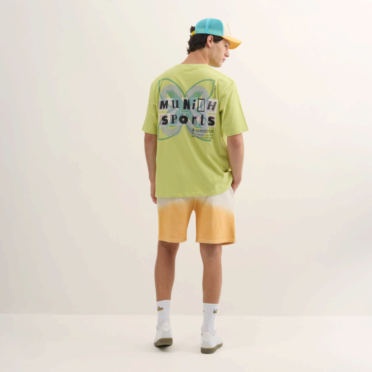 t-shirt homme  munich streetwear t-shirt lime