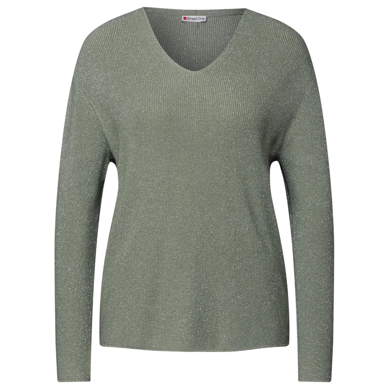 maillot femme  street ltd_qr_lurex v-neck sweater
