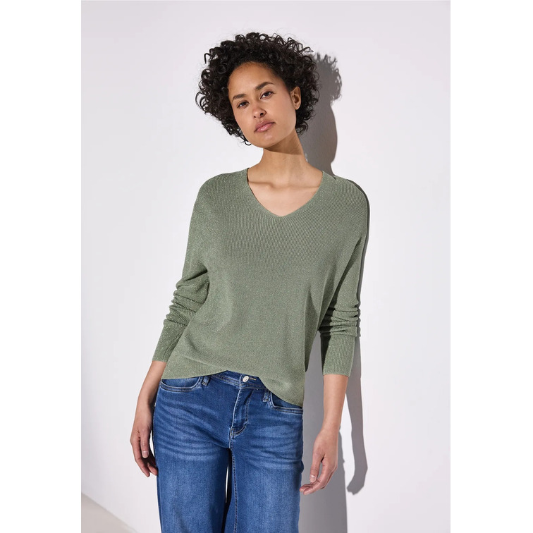 maillot femme  street ltd_qr_lurex v-neck sweater