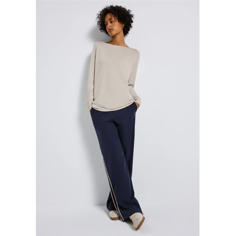t-shirt femme  street qr_basic rounded u-boat neck