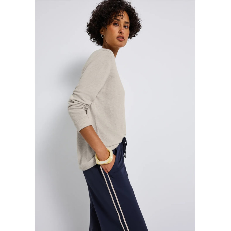 t-shirt femme  street qr_basic rounded u-boat neck