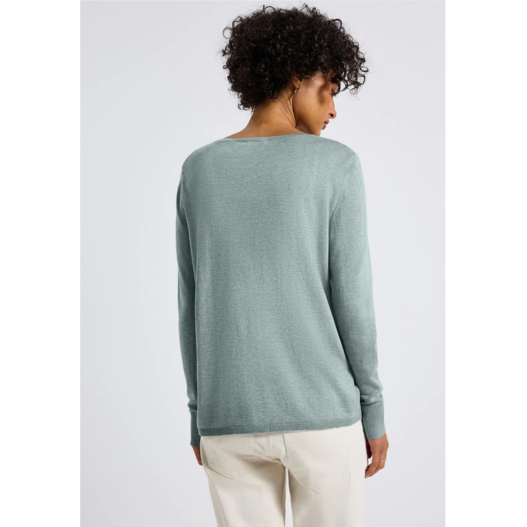 t-shirt femme  street qr_basic rounded u-boat neck