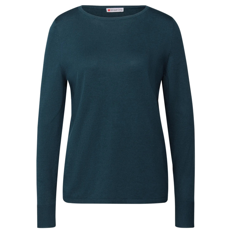 t-shirt femme  street qr_basic rounded u-boat neck