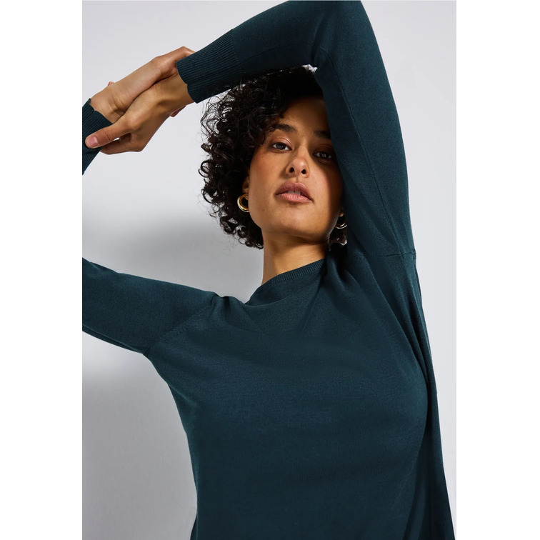 t-shirt femme  street qr_basic rounded u-boat neck