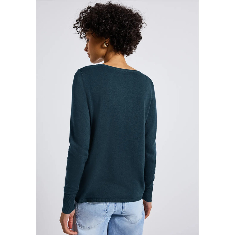t-shirt femme  street qr_basic rounded u-boat neck