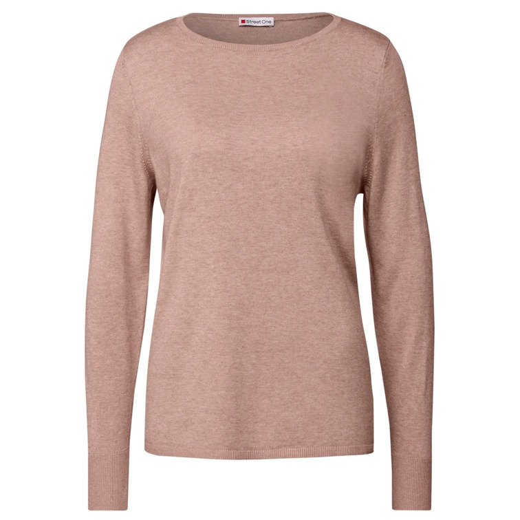 t-shirt femme  street qr_basic rounded u-boat neck