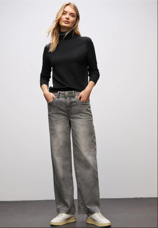 t-shirt femme  street ltd qr_basic roll-neck