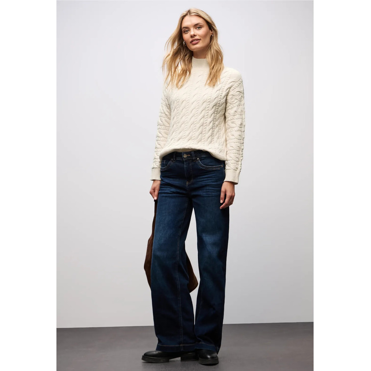 maillot femme  street ltd qr_turtle neck cable sweat