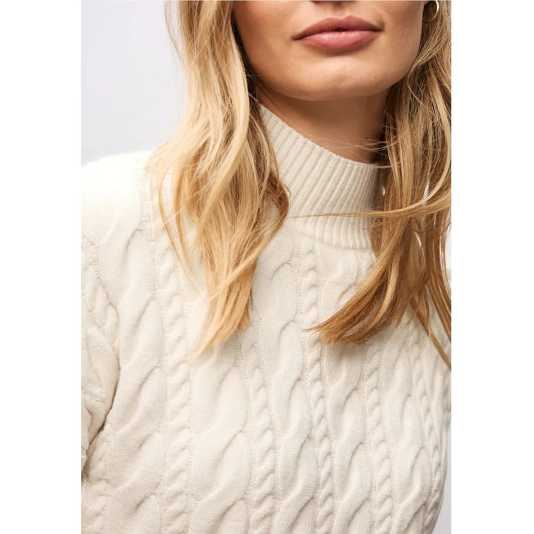 maillot femme  street ltd qr_turtle neck cable sweat