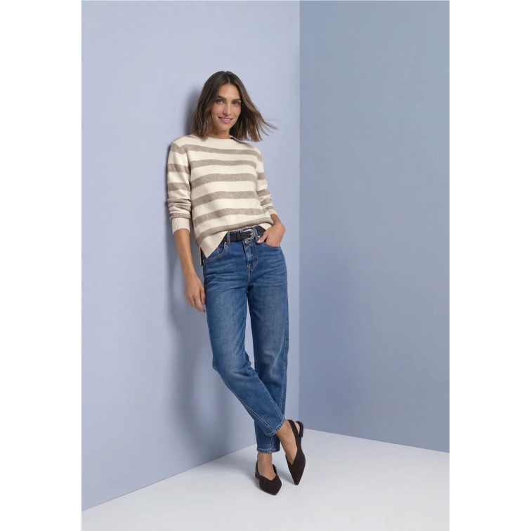 femme ltd qr_cosy striped sweater u- 37931