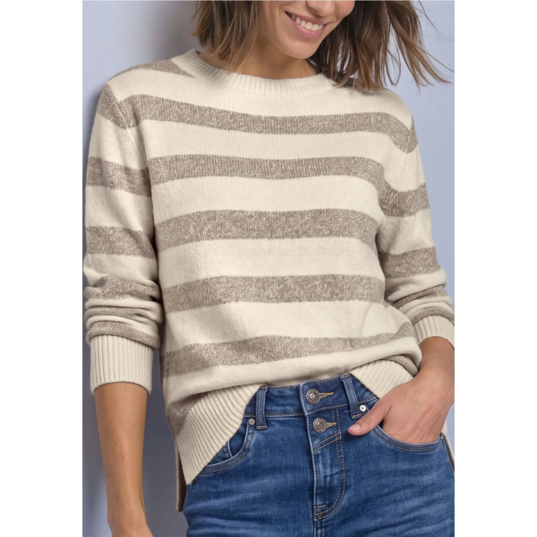 femme ltd qr_cosy striped sweater u- 37931