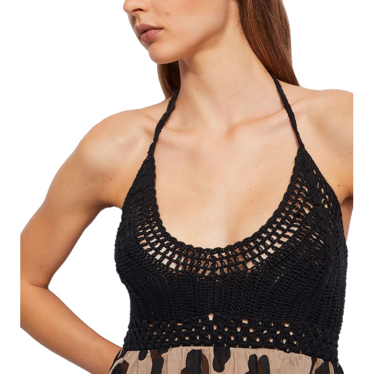 t-shirt femme  gaudi top ad uncinetto