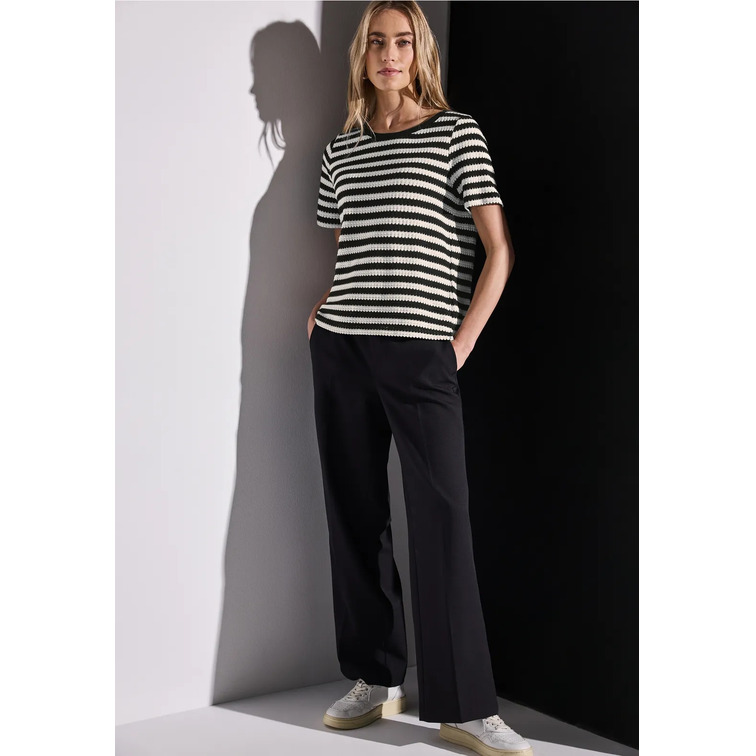 t-shirt femme  street ltd qr summer yds stripe knit