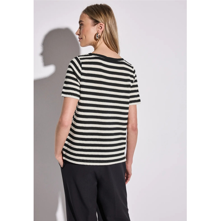 t-shirt femme  street ltd qr summer yds stripe knit