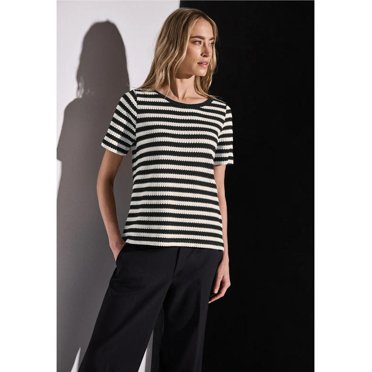 t-shirt femme  street ltd qr summer yds stripe knit
