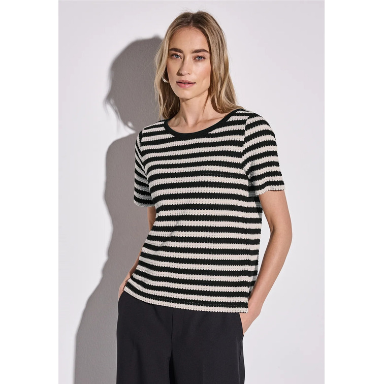 t-shirt femme  street ltd qr summer yds stripe knit