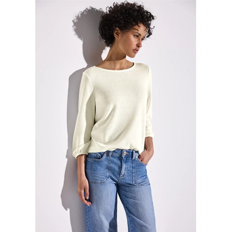 chemise femme  street knit look shirt 3/4 sleeves