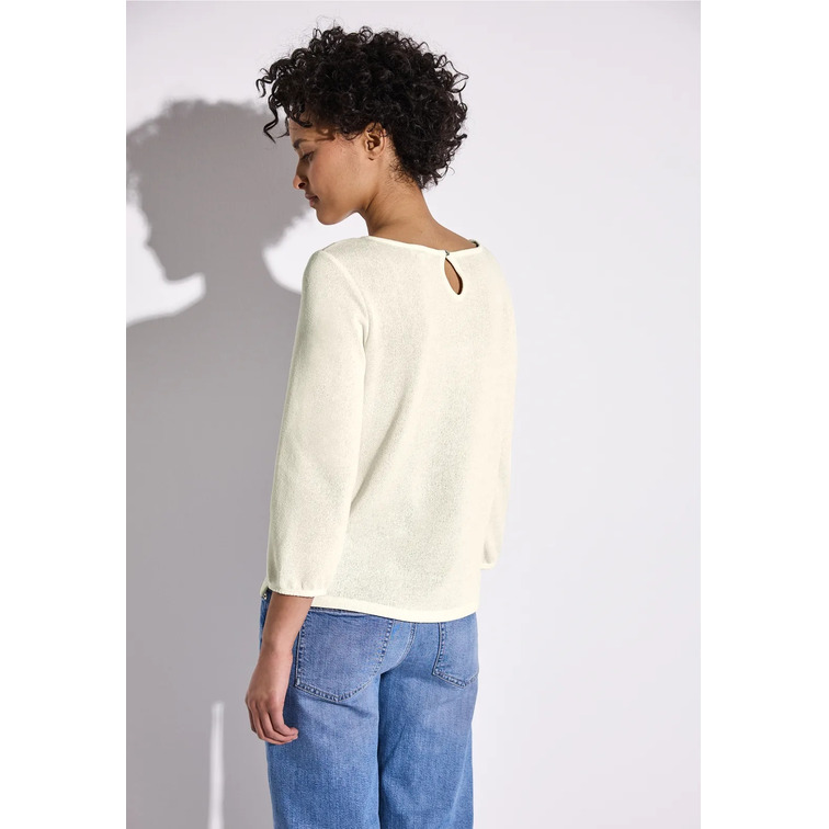 chemise femme  street knit look shirt 3/4 sleeves