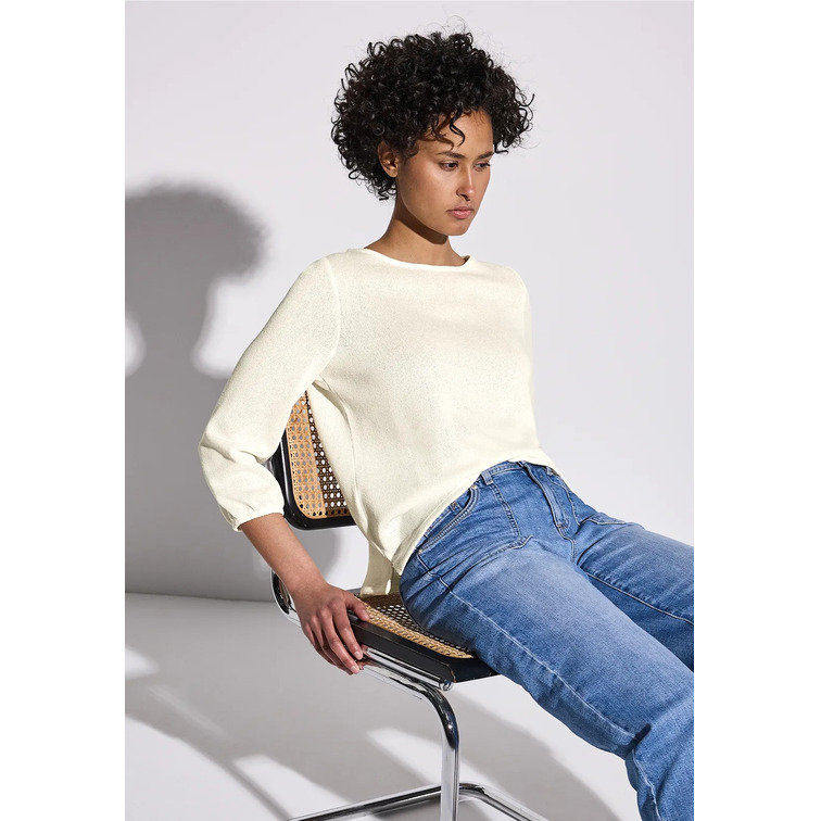 chemise femme  street knit look shirt 3/4 sleeves