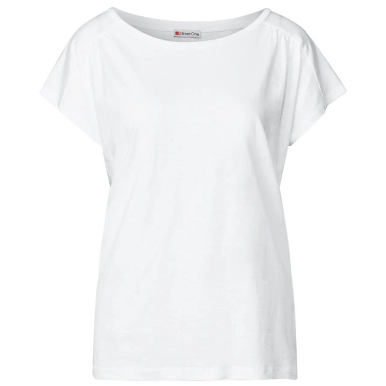 t-shirt femme  street shirt w.gathering at shoulder